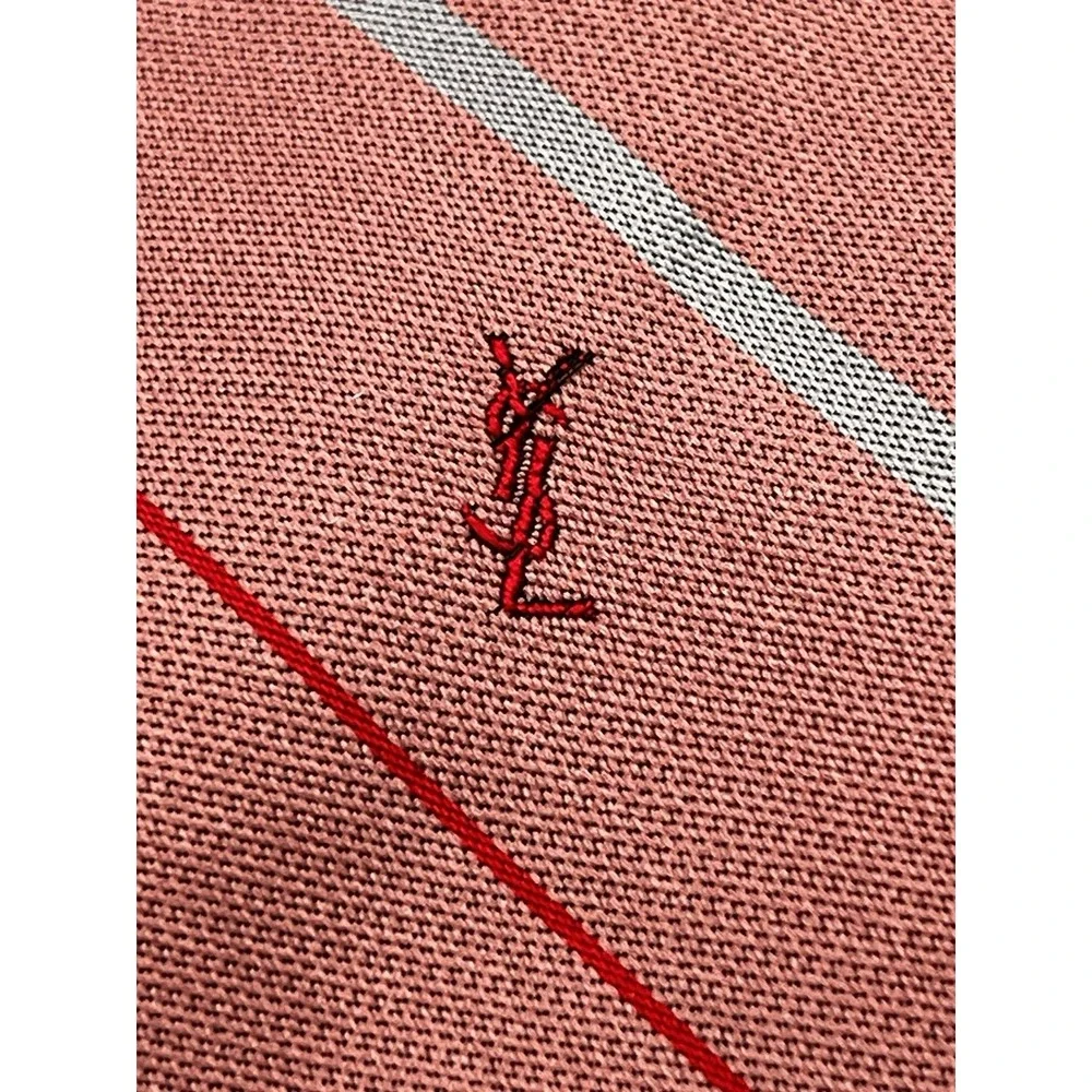 Vintage Yves Saint Laurent Tie Mauve/Pink Diagonal Stripe YSL Neckwear Designer